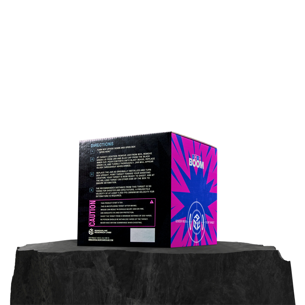 ARL Obliterator Baby Boom Mini: 4 Pound Gender Reveal Exploding Target produces a pink or baby blue explosion upon detonation