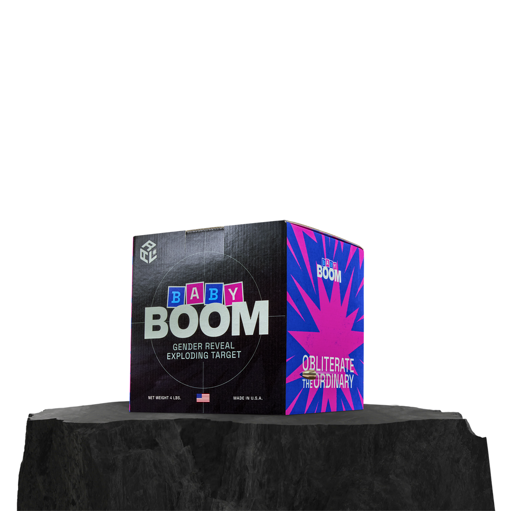 ARL Obliterator Baby Boom Mini: 4 Pound Gender Reveal Exploding Target produces a pink or baby blue explosion upon detonation