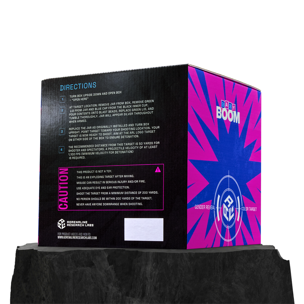 ARL Obliterator Baby Boom: 8 Pound Gender Reveal Exploding Target produces a pink, or baby blue explosion upon detonation