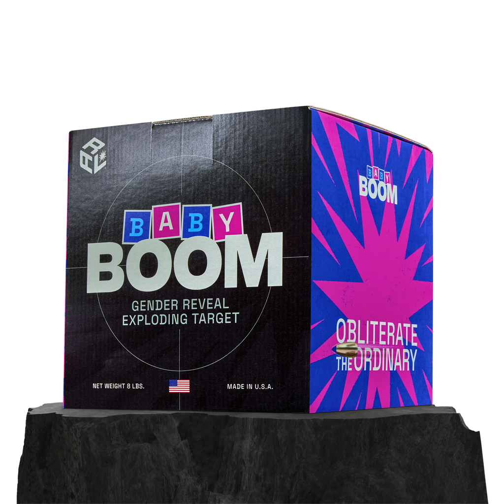 ARL Obliterator Baby Boom: 8 Pound Gender Reveal Exploding Target produces a pink, or baby blue explosion upon detonation
