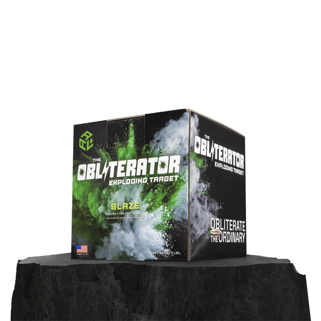 ARL Obliterator Blaze: 5 Pound Exploding Target produces a two color explosion upon detonation