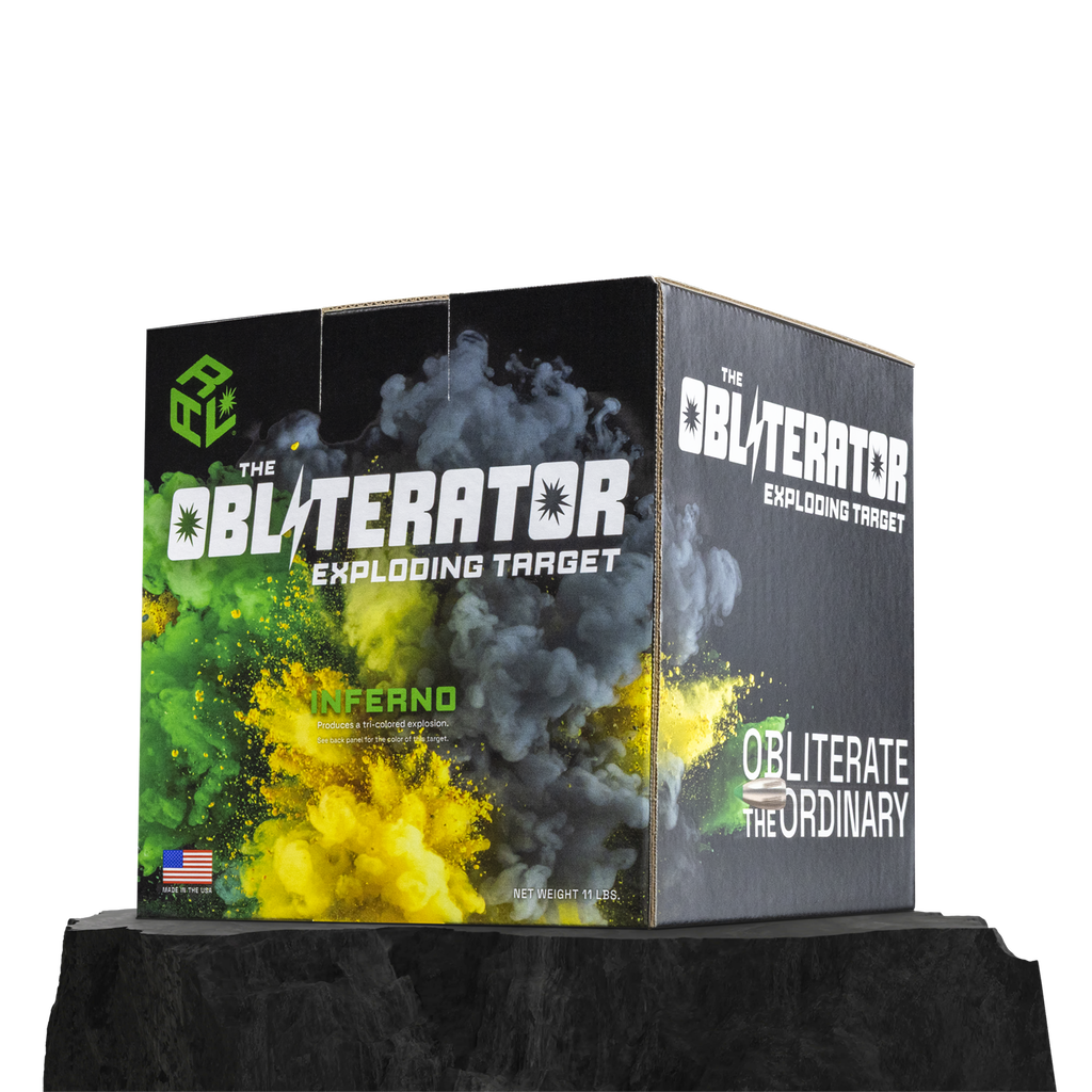 ARL Obliterator Inferno: 11 Pound Exploding Target produces a three color explosion upon detonation