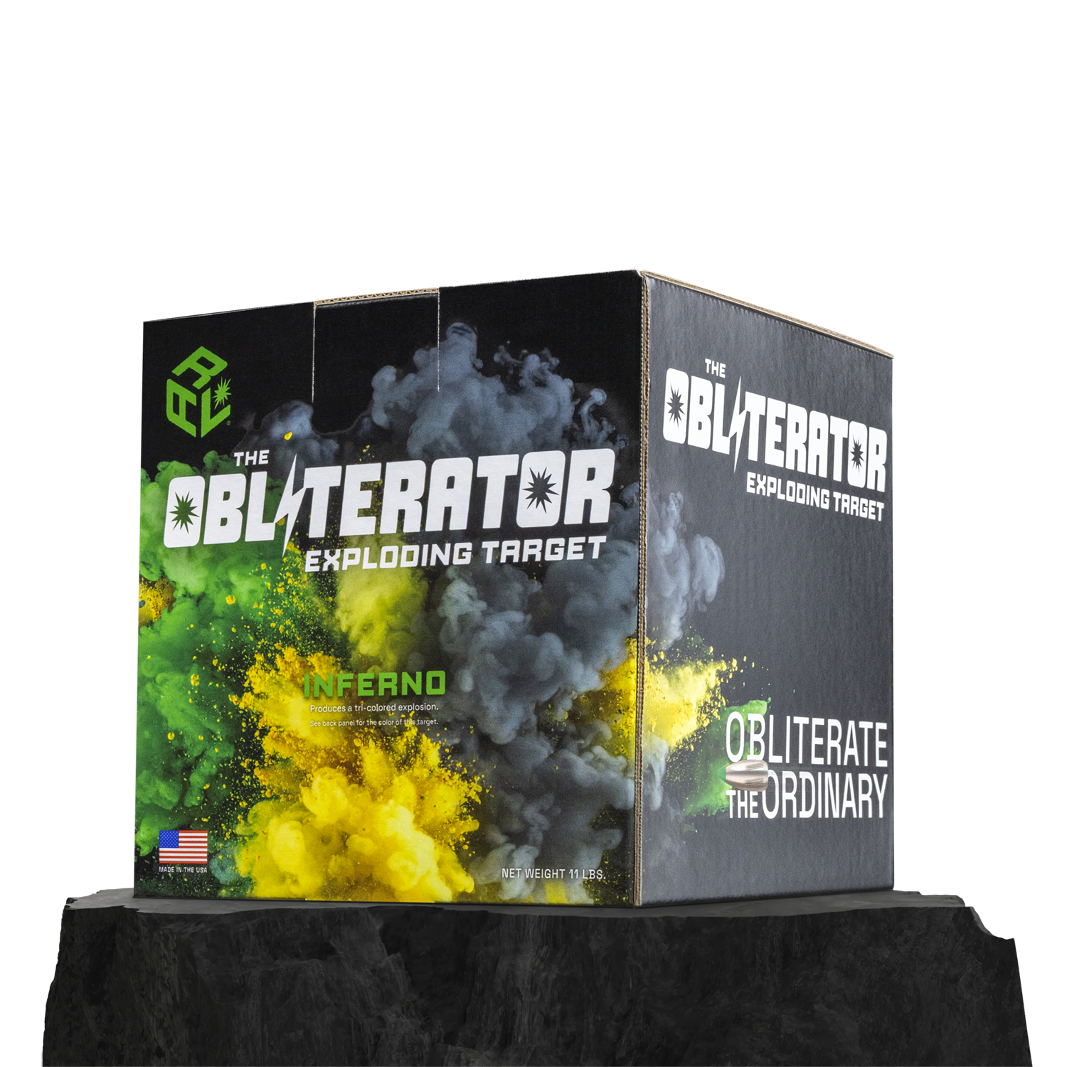 ARL Obliterator Inferno: 11 Pound Exploding Target produces a three color explosion upon detonation